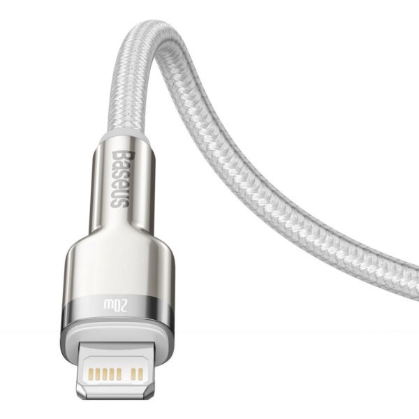 USB-C laidas Lightning Baseus Cafule, PD, 20W, 1m (baltas) - Image 7