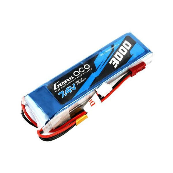 Gens Ace akumuliatorius 3000mAh 7.4V 1C 2S1P LiPo - Image 2