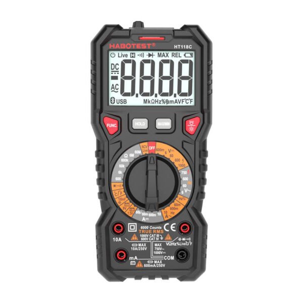 Digital Multimeter with Flashlight Habotest HT118C