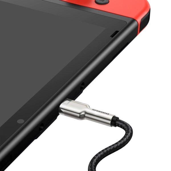 Kabelis USB-C į USB-C Baseus Cafule, 100 W, 2 m (juodas) - Image 6