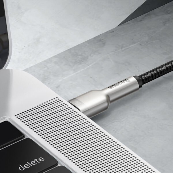 Kabelis USB-C į USB-C Baseus Cafule, 100 W, 2 m (juodas) - Image 7