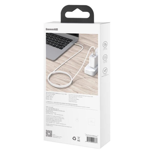 Kabelis USB-C į USB-C Baseus Cafule, 100 W, 2 m (juodas) - Image 9