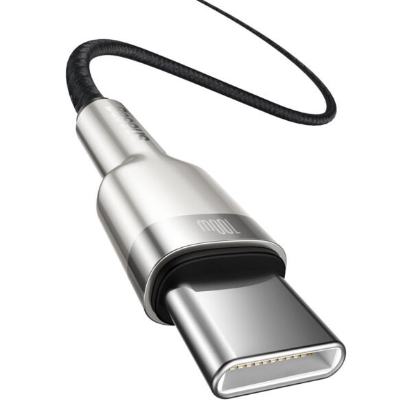 Kabelis USB-C į USB-C Baseus Cafule, 100 W, 2 m (juodas) - Image 4