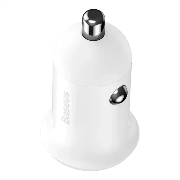 Baseus Grain Pro automobilinis įkroviklis 2x USB 4,8A (baltas) - Image 3