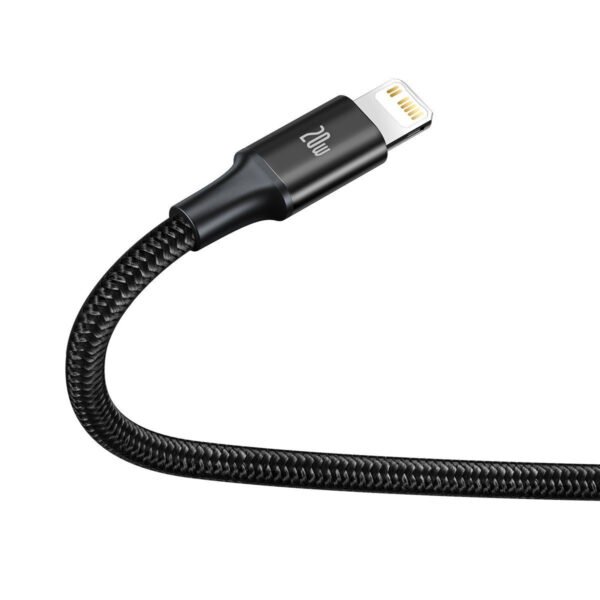 Baseus Rapid Series 3-in-1 kabelis USB-C M+L+T 20W 1,5 m juodas - Image 4