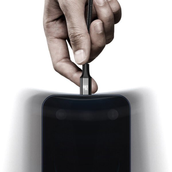 Baseus Rapid Series 3-in-1 kabelis USB-C M+L+T 20W 1,5 m juodas - Image 9