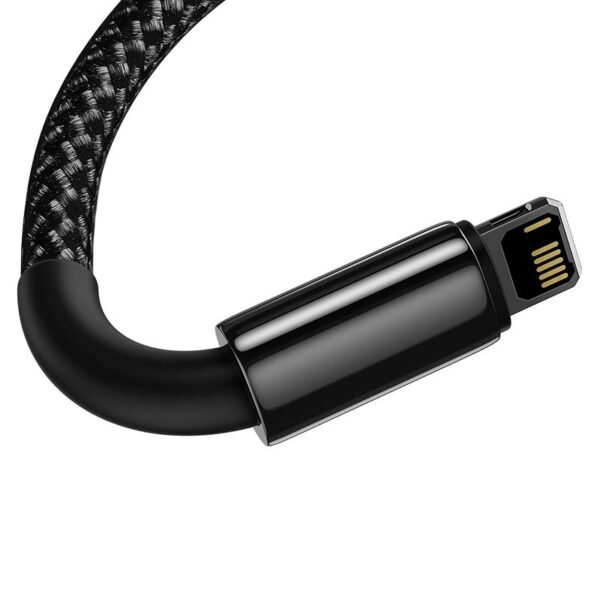 Baseus Tungsten Gold kabelis USB į iP 2.4A 1m (juodas) - Image 3