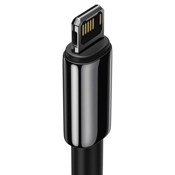 Baseus Tungsten Gold kabelis USB į iP 2.4A 1m (juodas) - Image 4