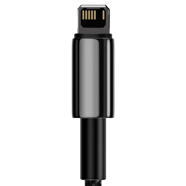 Baseus Tungsten Gold kabelis USB į iP 2.4A 1m (juodas) - Image 5