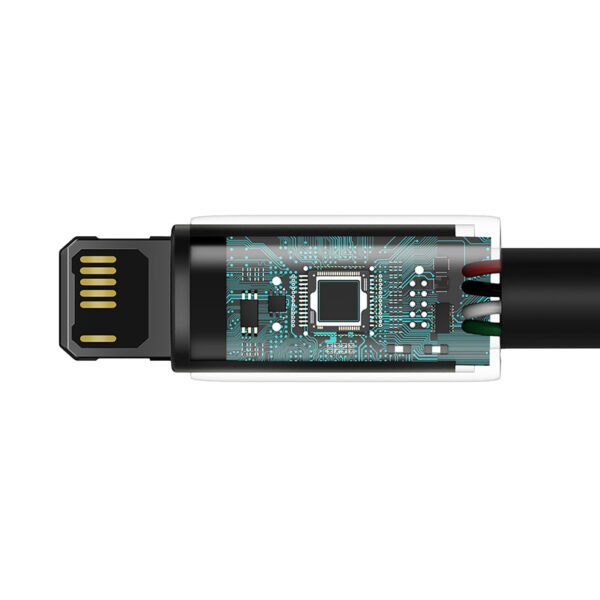 Baseus Tungsten Gold kabelis USB į iP 2.4A 2m (juodas) - Image 7