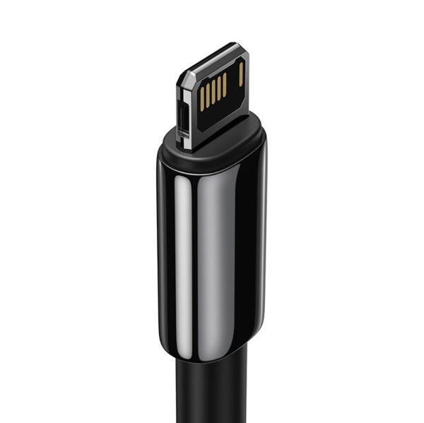 Baseus Tungsten Gold kabelis USB į iP 2.4A 2m (juodas) - Image 3
