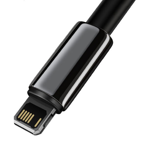 Baseus Tungsten Gold kabelis USB į iP 2.4A 2m (juodas) - Image 5