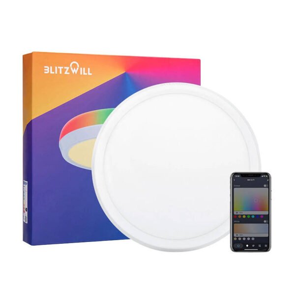 Išmanusis LED lubų šviestuvas BlitzWolf BW-CLT1 WiFi 2200lm 6500K RGB Tuya - Image 2