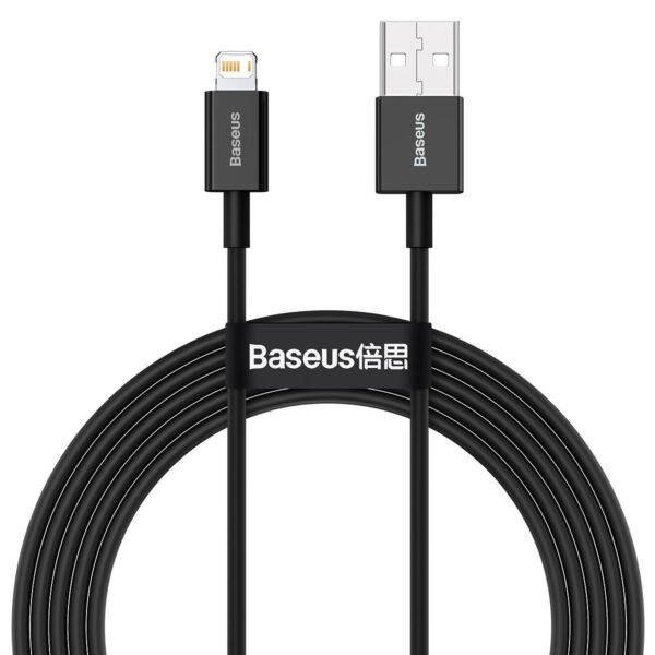 Baseus Superior serijos kabelis USB į iP 2.4A 2 m (juodas) - Image 2