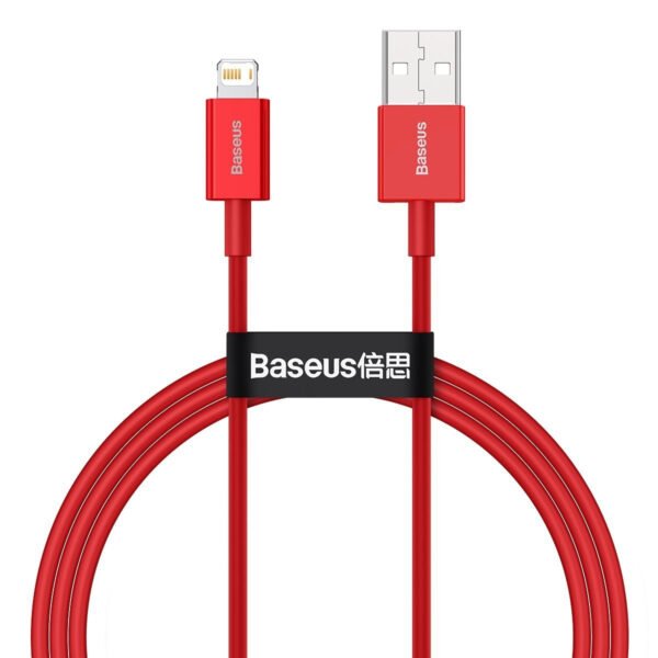 Baseus Superior serijos kabelis USB į iP 2.4A 1 m (raudonas) - Image 2