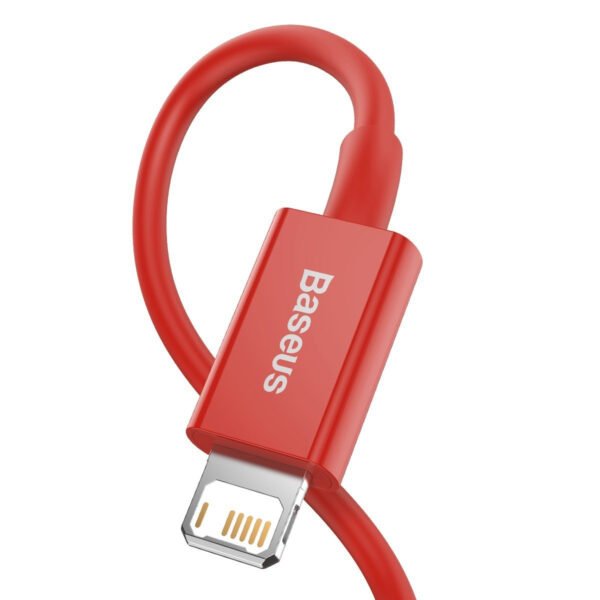 Baseus Superior serijos kabelis USB į iP 2.4A 1 m (raudonas) - Image 4