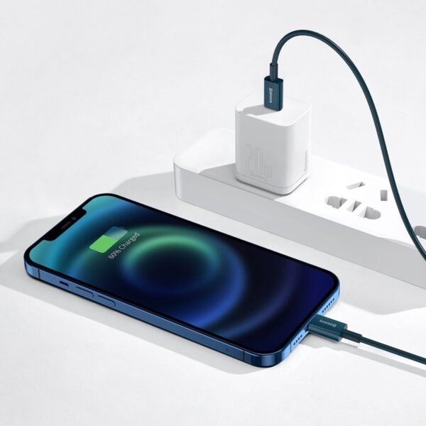 Baseus Superior serijos kabelis USB-C į iP, 20 W, PD, 2 m (mėlynas) - Image 7
