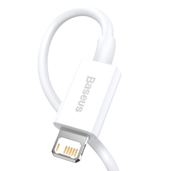 Baseus Superior serijos USB ir Lightning 2,4 A 1,5 m kabelis (baltas) - Image 11