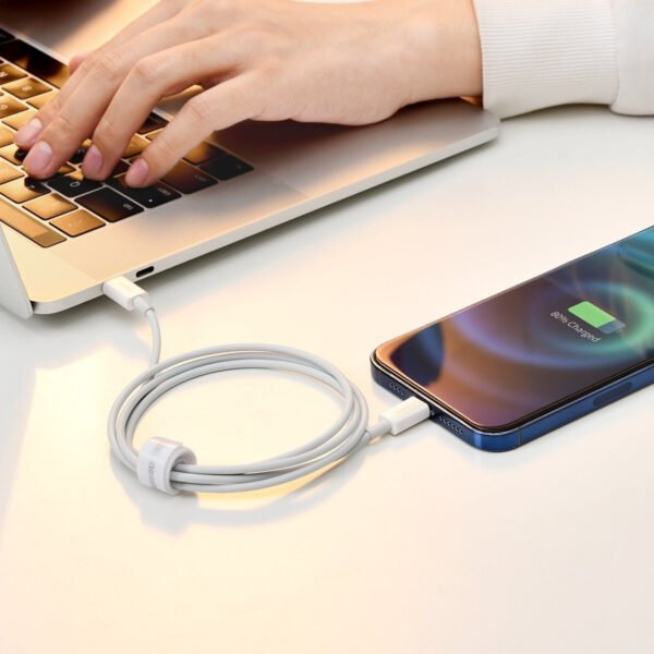 Baseus Superior serijos USB ir Lightning 2,4 A 1,5 m kabelis (baltas) - Image 7