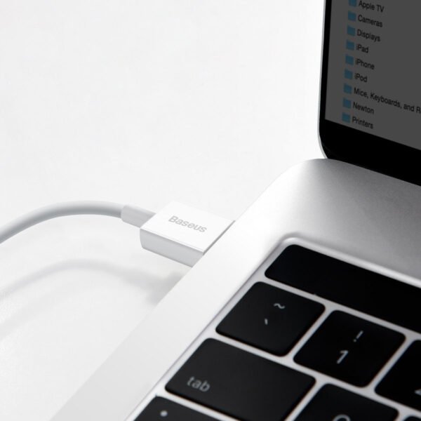 Baseus Superior serijos kabelis iš USB į USB-C, 66 W, 1 m (baltas) - Image 10
