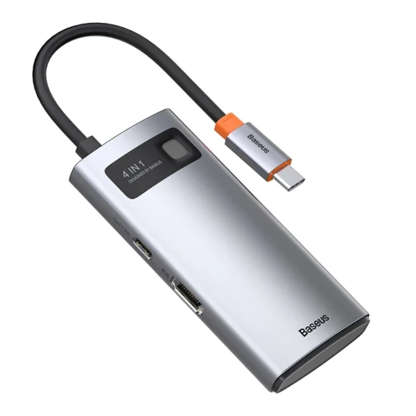 Hub 4in1 Baseus Metal Gleam Series, USB-C į USB 3.0 + USB 2.0 + HDMI + USB-C PD - Image 6