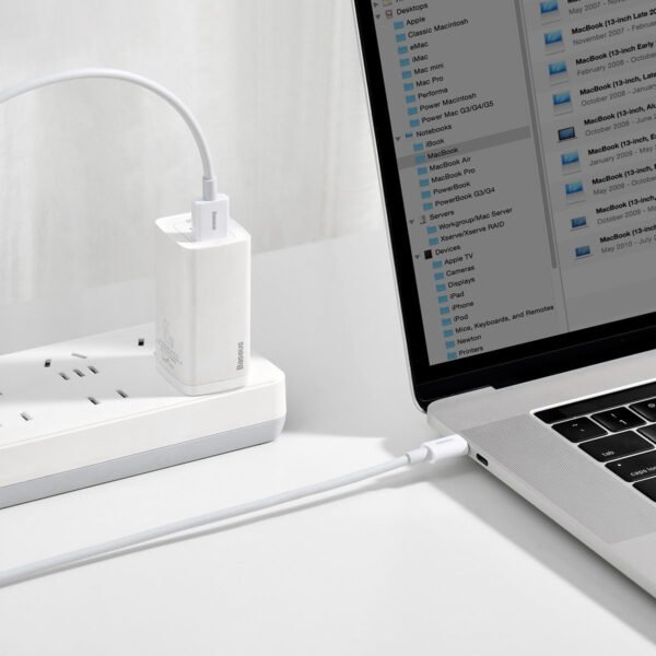 Baseus Superior serijos kabelis iš USB į USB-C, 66 W, 2 m (baltas) - Image 8