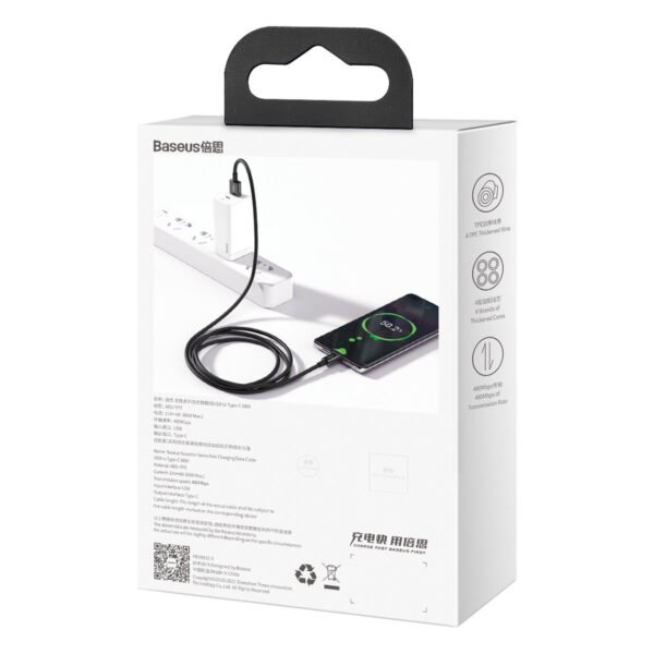 Baseus Superior serijos kabelis USB į USB-C, 66W, 2 m (juodas) - Image 12