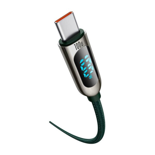 Baseus ekrano kabelis USB-C į USB-C 100W 1 m (žalias) - Image 3