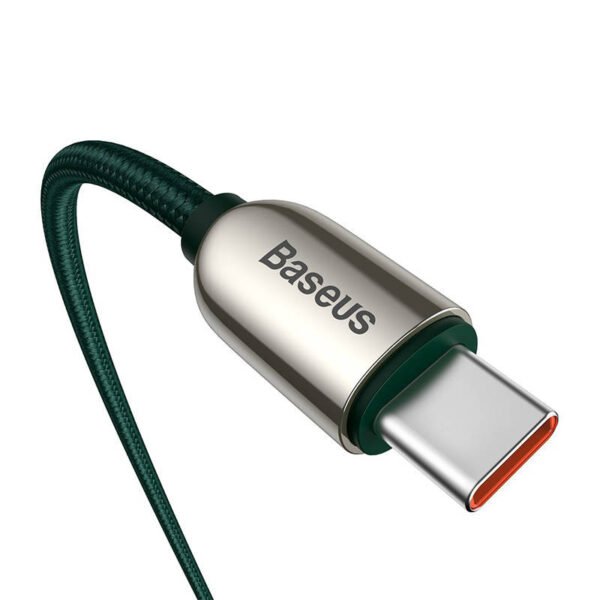 Baseus ekrano kabelis USB-C į USB-C 100W 1 m (žalias) - Image 5