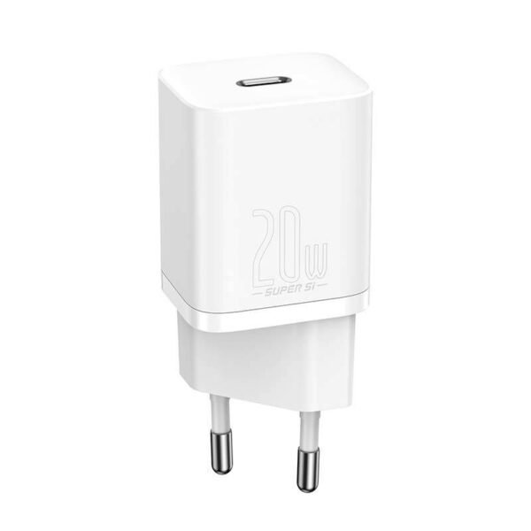 Baseus Super Si greitasis įkroviklis 1C 20W su Lightning USB-C kabeliu 1 m (baltas) - Image 4