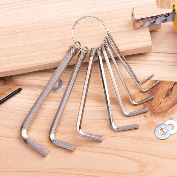 Šešiakampių raktų rinkinys 1.5–6mm Deli Tools EDL3080 (sidabrinis) - Image 2