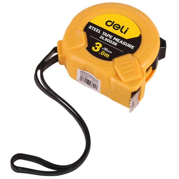 Plieninė matavimo ruletė 3m/16mm Deli Tools EDL9003B (geltonas) - Image 3