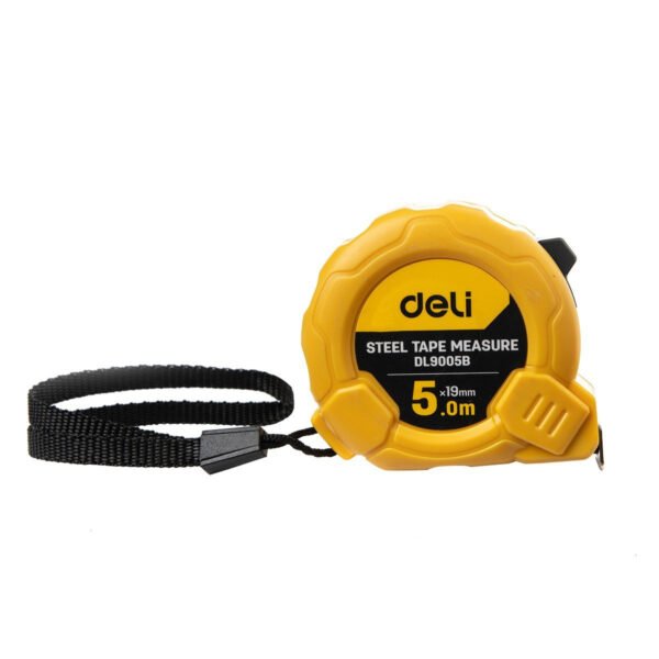 Plieninė matavimo ruletė 5m/19mm Deli Tools EDL9005B (geltonas) - Image 5