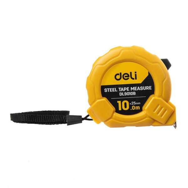 Plieninė matavimo ruletė 10m/25mm Deli Tools EDL9010B (geltonas) - Image 5