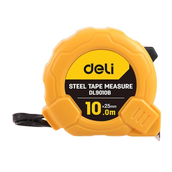 Plieninė matavimo ruletė 10m/25mm Deli Tools EDL9010B (geltonas) - Image 2