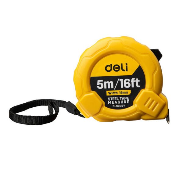 Plieninė matavimo ruletė 5m/19mm Deli Tools EDL9005Y (geltonas) - Image 5
