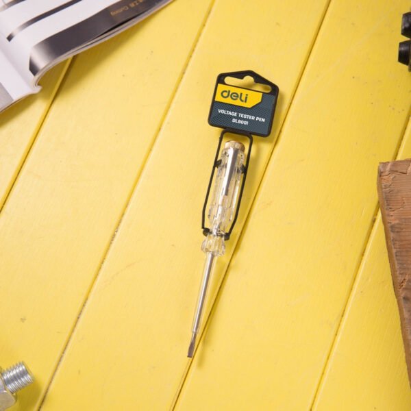 Įtampos testeris 100–250V Deli Tools EDL8001 (baltas) - Image 8
