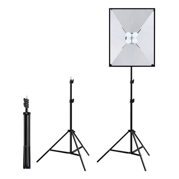 Studijos rinkinys Puluz softbox 50x70cm, trikojis, LED lemputė 4 vnt PU5071EU - Image 5
