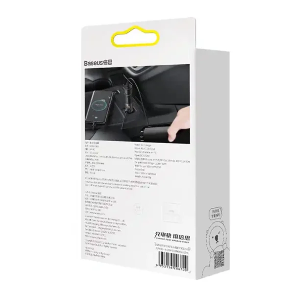 Baseus Share Together greitojo įkrovimo automobilinis įkroviklis su cigarečių žiebtuvėlio išplėtimo prievadu, 2x USB, 120 W (pilkas) - Image 7