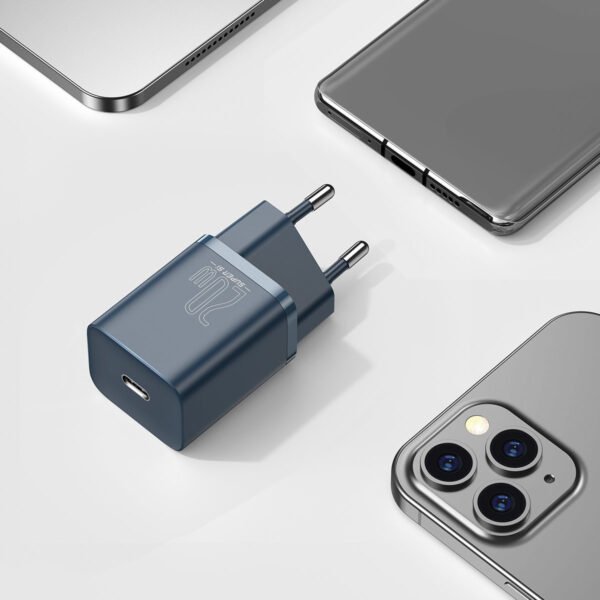 Greitasis įkroviklis Baseus Super Si 1C 20W su USB-C laidu Lightning 1 m (mėlynas) - Image 10