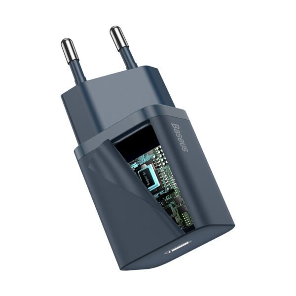Greitasis įkroviklis Baseus Super Si 1C 20W su USB-C laidu Lightning 1 m (mėlynas) - Image 6