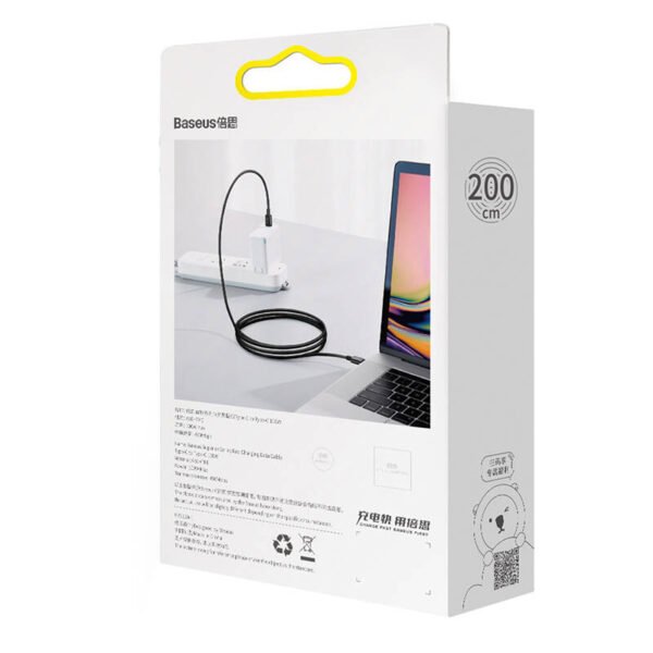 Baseus Superior serijos kabelis USB-C į USB-C, 100 W, 1 m (juodas) - Image 9