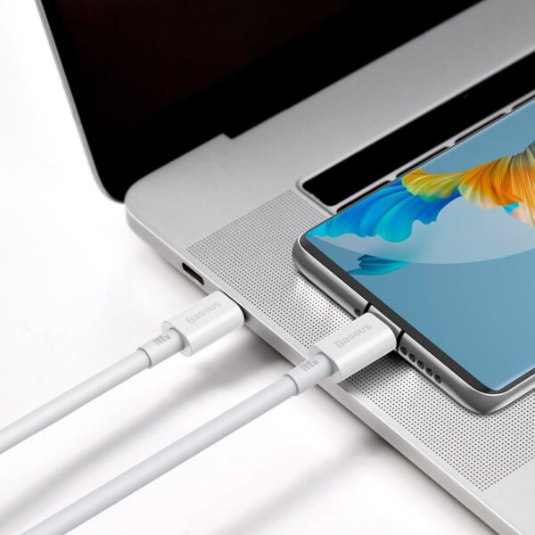 Baseus Superior serijos kabelis USB-C į USB-C, 100 W, 1 m (baltas) - Image 7