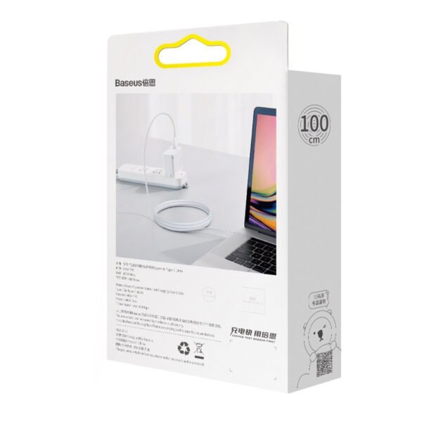 Baseus Superior serijos kabelis USB-C į USB-C, 100 W, 1 m (baltas) - Image 11