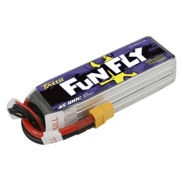 Baterija Tattu Funfly 1800mAh 14.8V 100C 4S1P XT60 - Image 2
