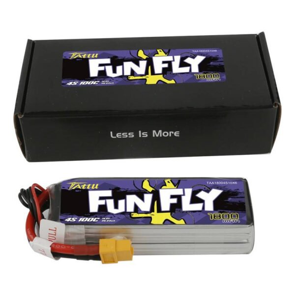 Baterija Tattu Funfly 1800mAh 14.8V 100C 4S1P XT60 - Image 4