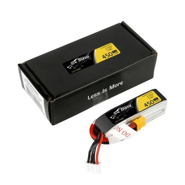 Ilgo tipo baterija Tattu 450mAh 11.1V 75C 3S1P - Image 5