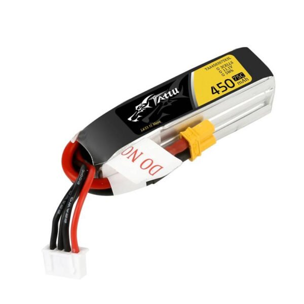 Ilgo tipo baterija Tattu 450mAh 11.1V 75C 3S1P - Image 2
