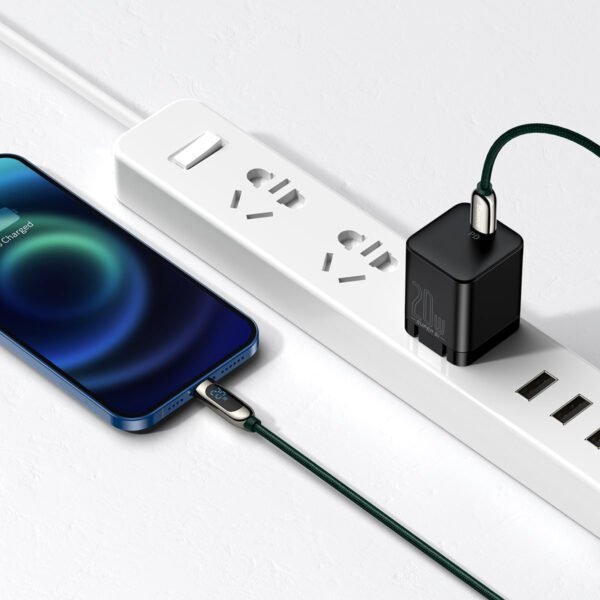 USB-C laidas Lightning Baseus Display, PD, 20 W, 2 m (žalias) - Image 9