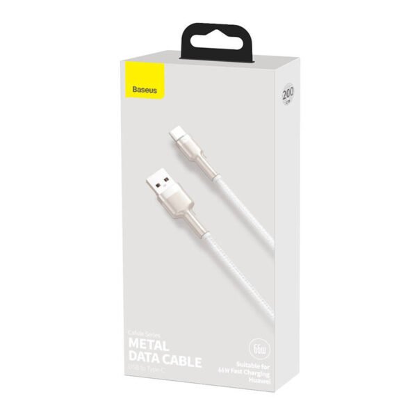 USB-C laidas Baseus Cafule USB-C, 66 W, 2 m (baltas) - Image 6